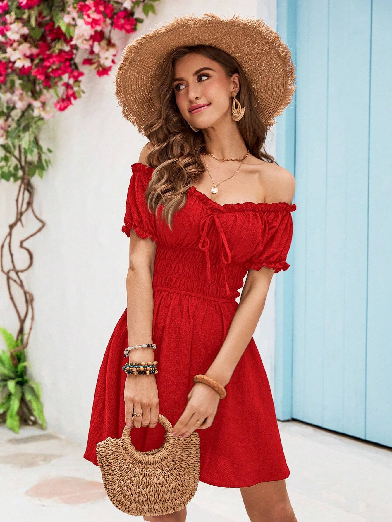 Vestido Ombro a Ombro Scarlet