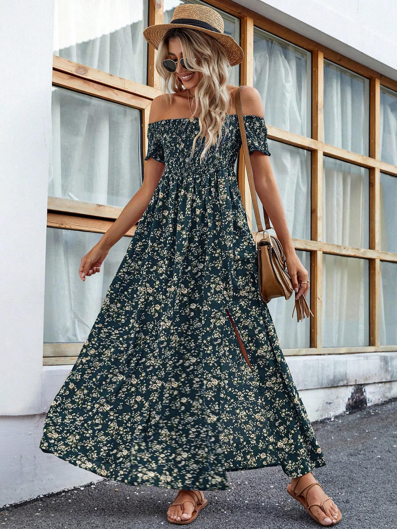 Vestido Longo Ombro a Ombro Lily