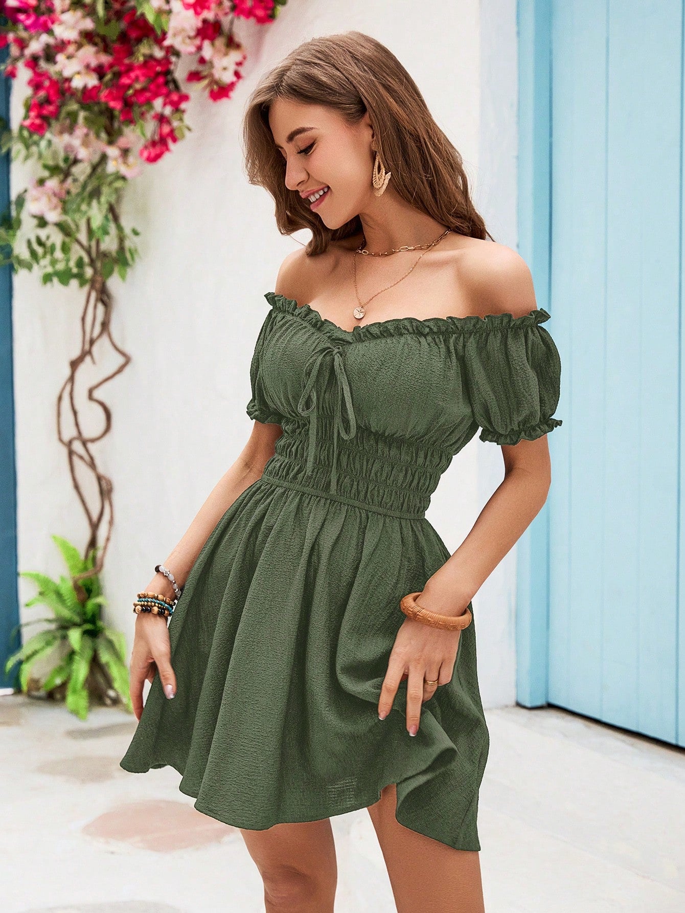 Vestido Ombro a Ombro Scarlet