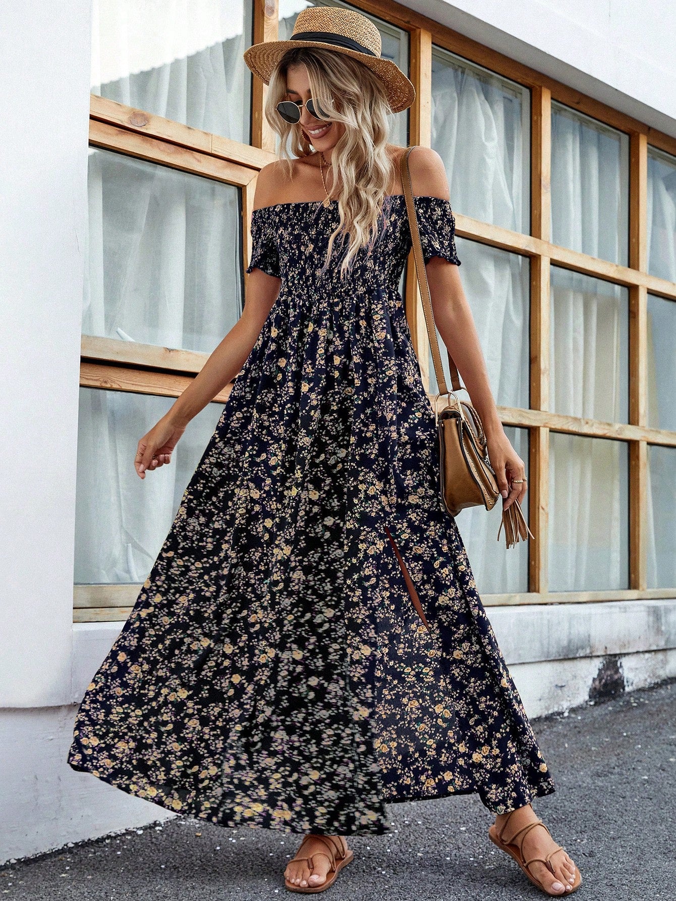 Vestido Longo Ombro a Ombro Lily