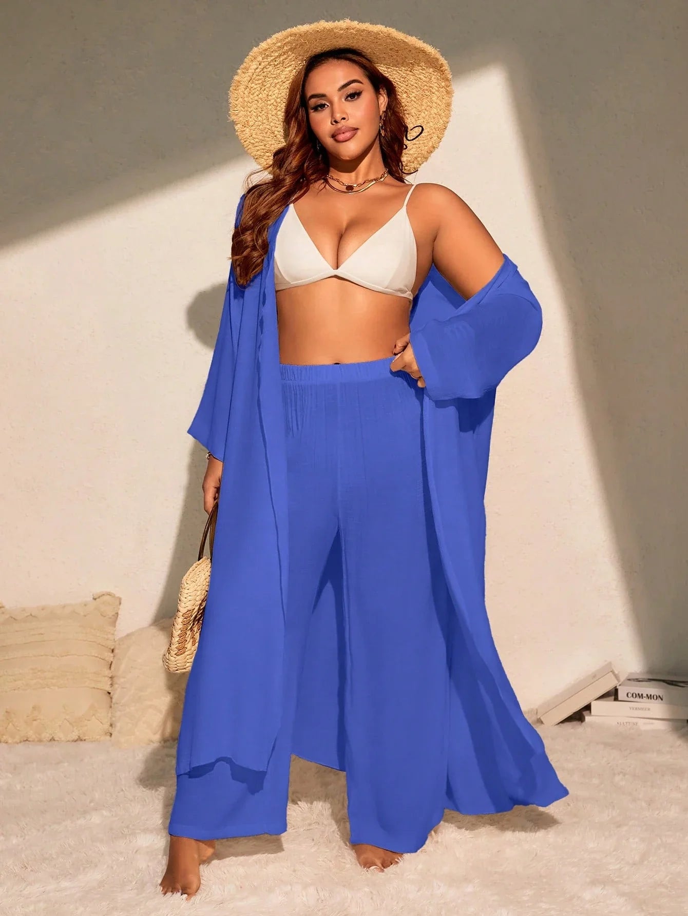 Saída 2 Peças Plus Size Casual