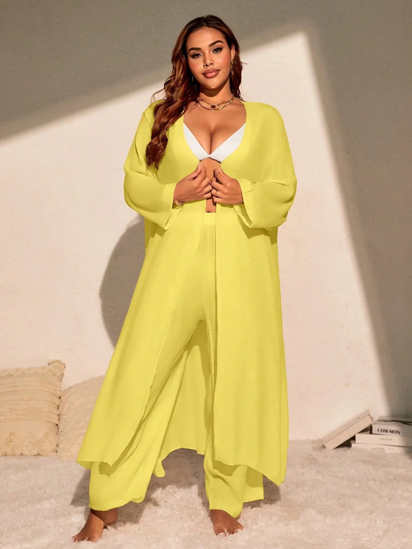 Saída 2 Peças Plus Size Casual