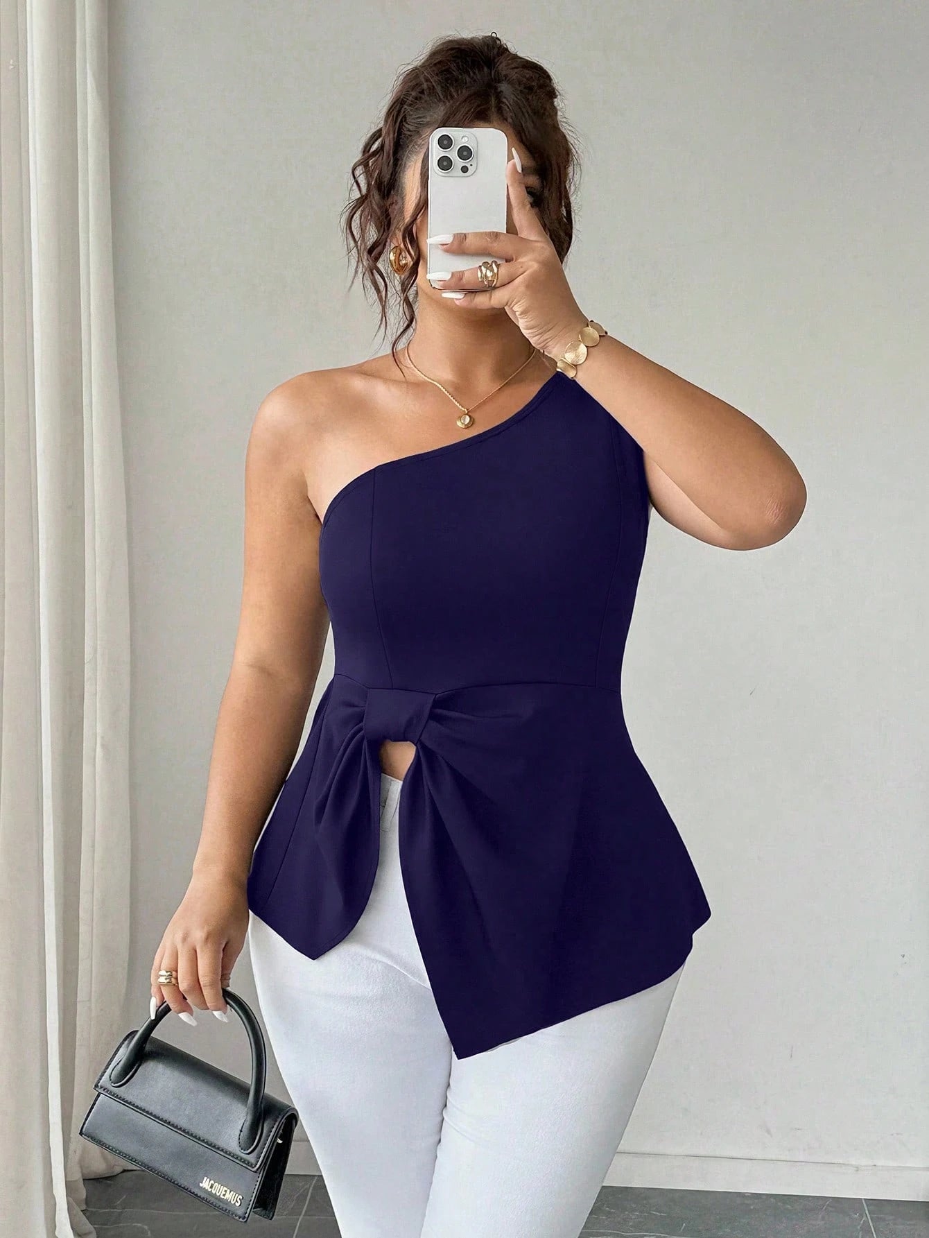 Blusa Um Ombro Plus Size Harper