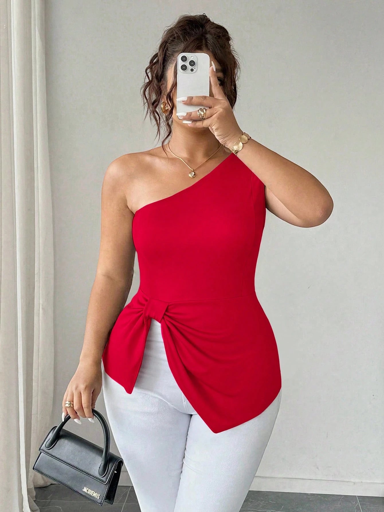 Blusa Um Ombro Plus Size Harper