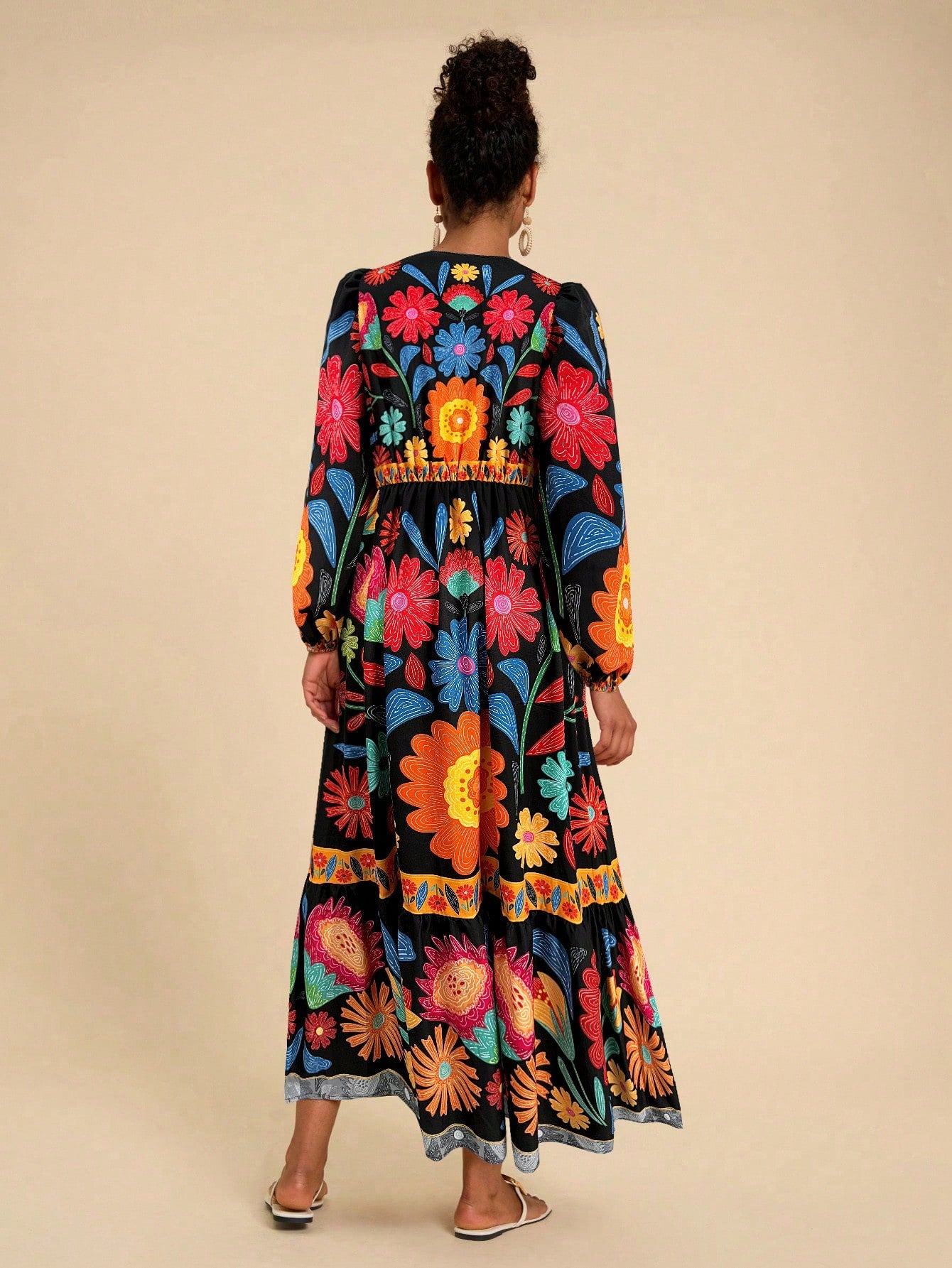 Vestido De Mangas Longas Outonal