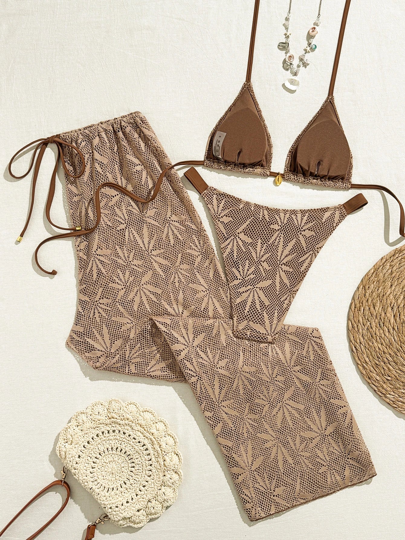 Conjunto 3 Peças Biquíni com Calça Resort Alinne