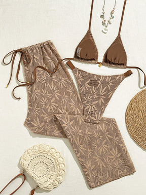 Conjunto 3 Peças Biquíni com Calça Resort Alinne
