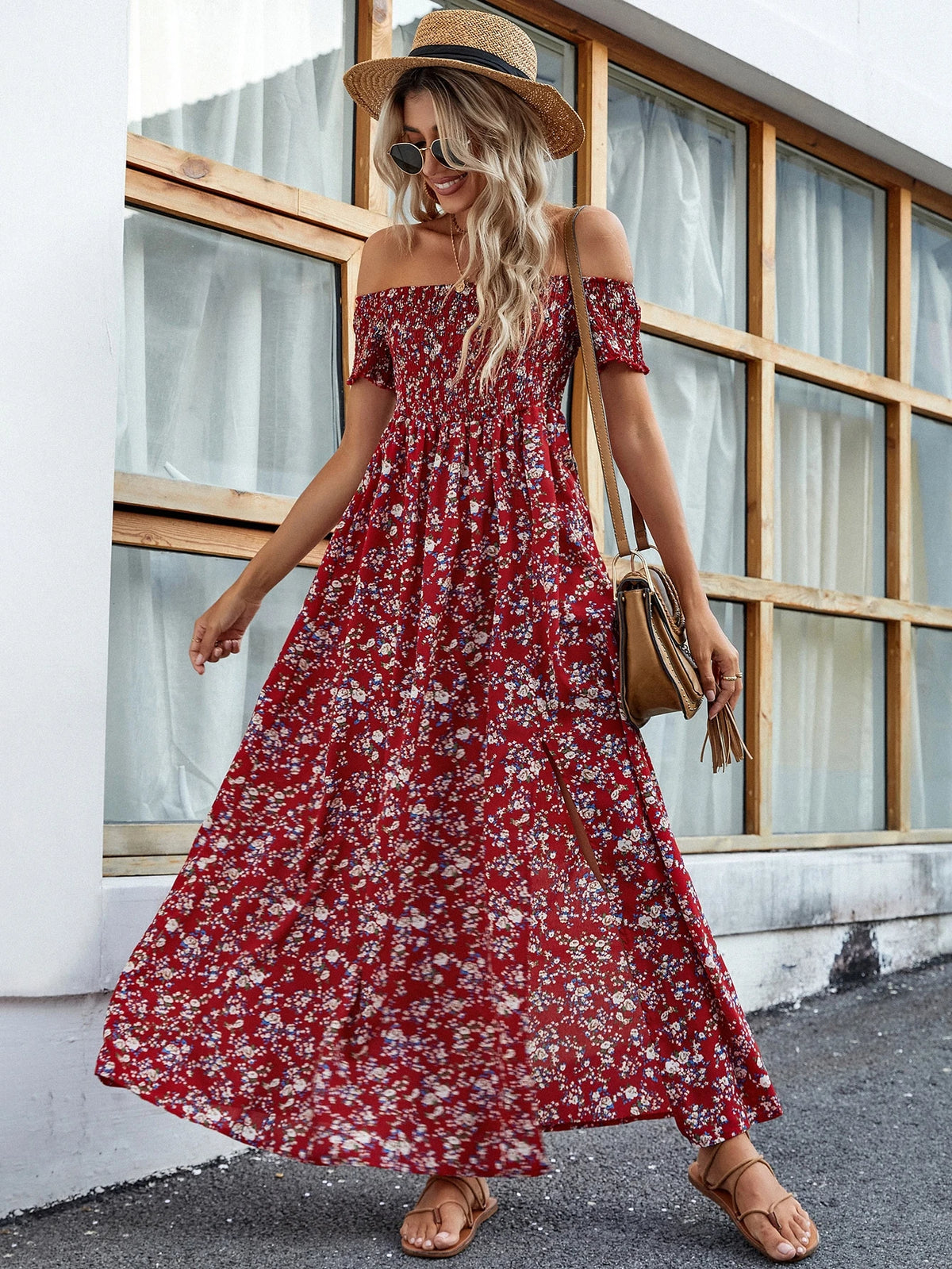 Vestido Longo Ombro a Ombro Lily