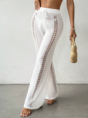 Calça Saída de Praia Crochê Tricotada 