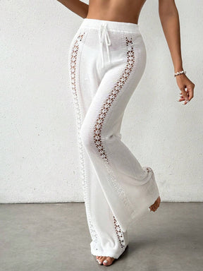 Calça Saída de Praia Crochê Tricotada 