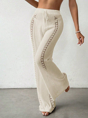 Calça Saída de Praia Crochê Tricotada 
