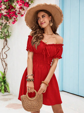 Vestido Ombro a Ombro Scarlet