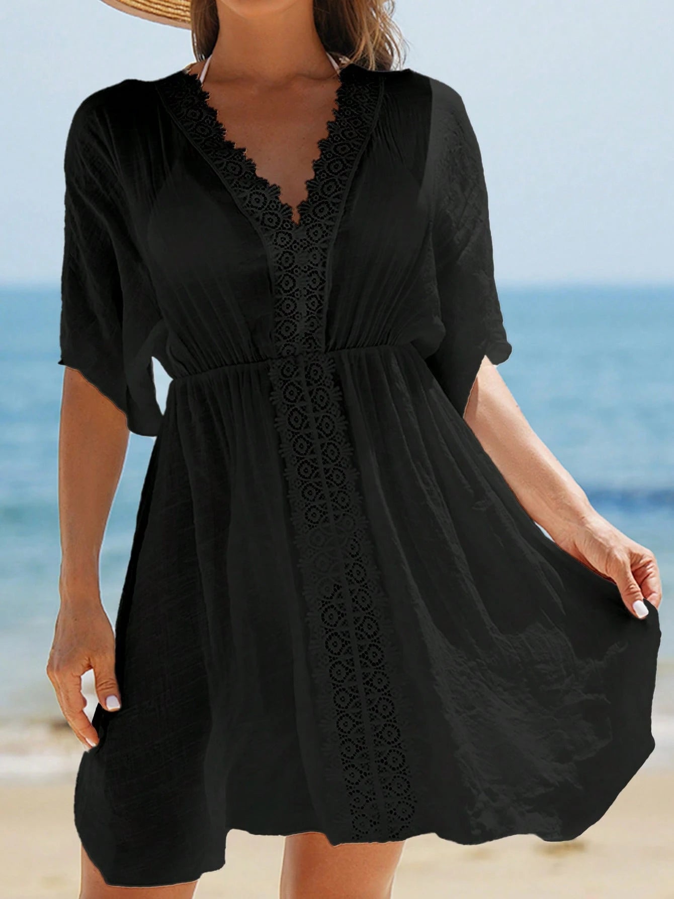 Saída Elegante Renda Verão