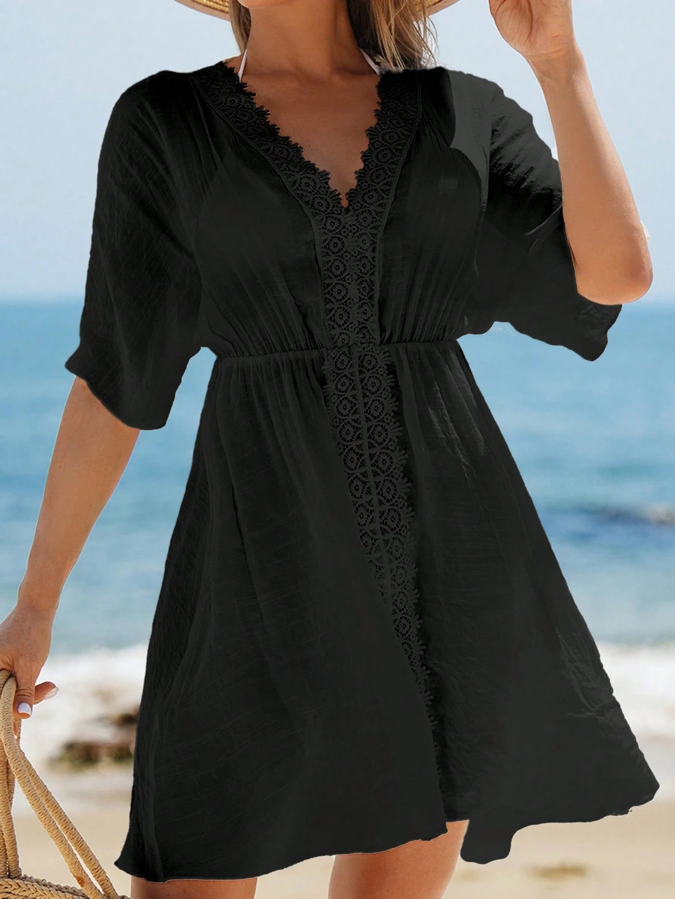 Saída Elegante Renda Verão