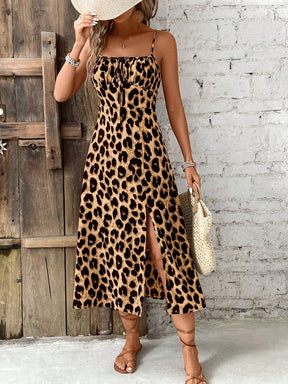Vestido Longo Leopardo Iza