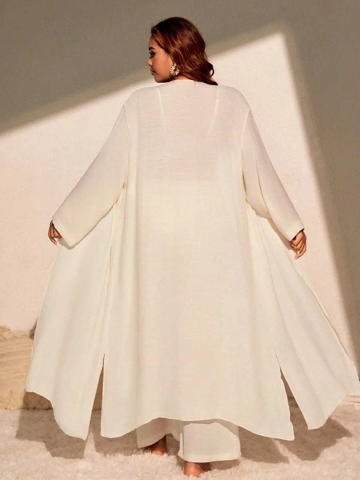 Saída 2 Peças Plus Size Casual 