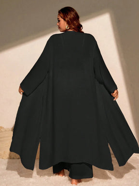 Saída 2 Peças Plus Size Casual 