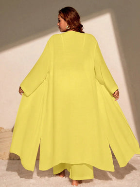 Saída 2 Peças Plus Size Casual 