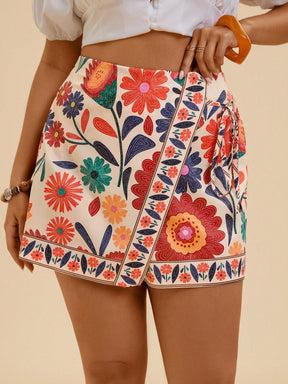 Shorts Casual de Praia Plus Size Zoe