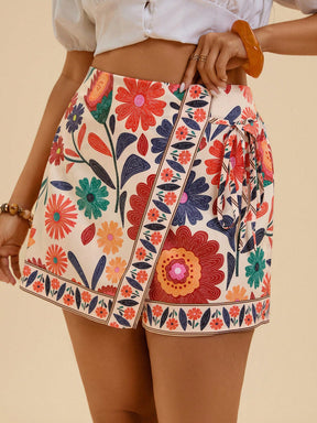 Shorts Casual de Praia Plus Size Zoe