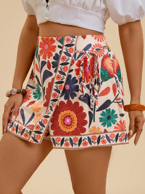 Shorts Casual de Praia Plus Size Zoe