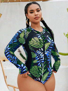 Maiô Plus Size Zíper na Frente