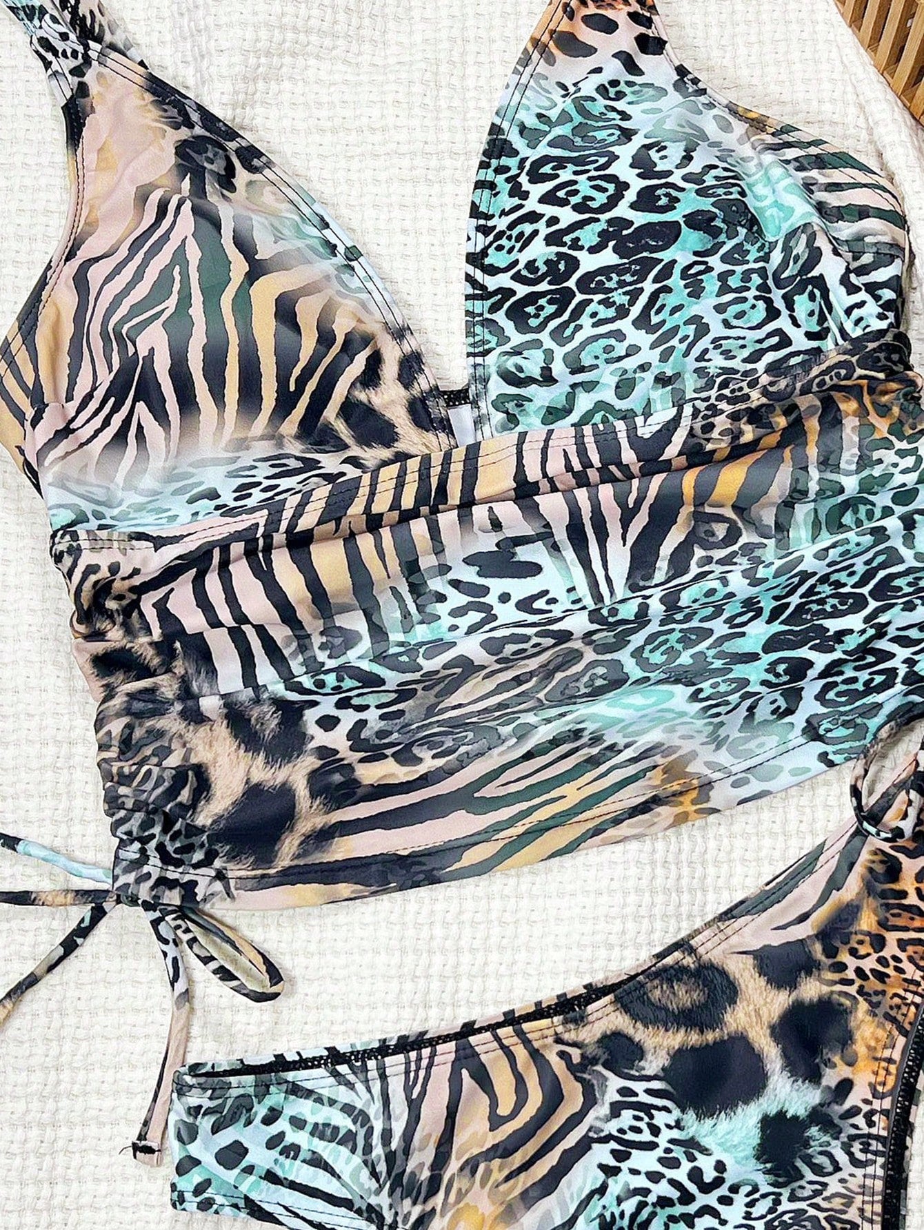 Tankini Drapeado Decote V Resort