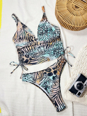 Tankini Drapeado Decote V Resort