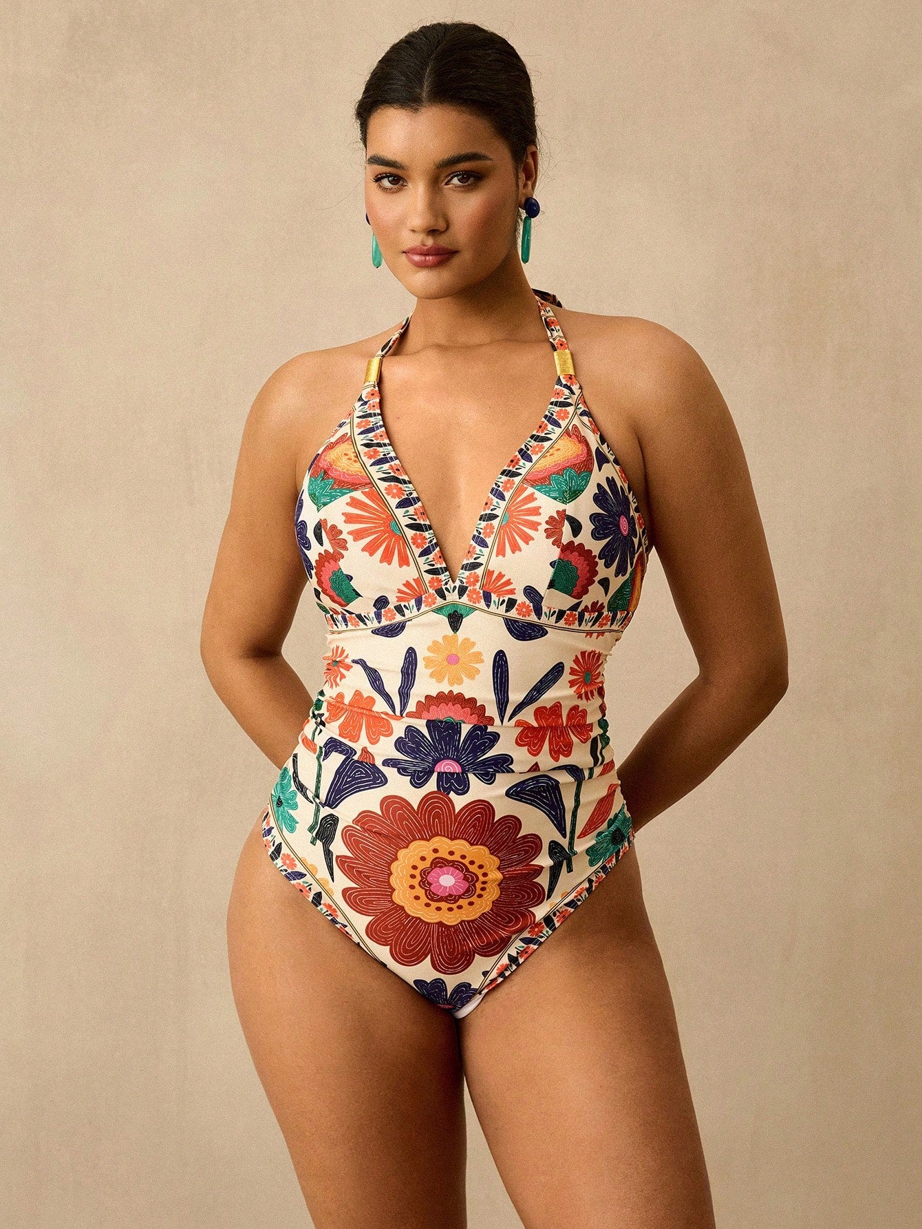 Maiô Plus Size Luxo Tropical Ísis