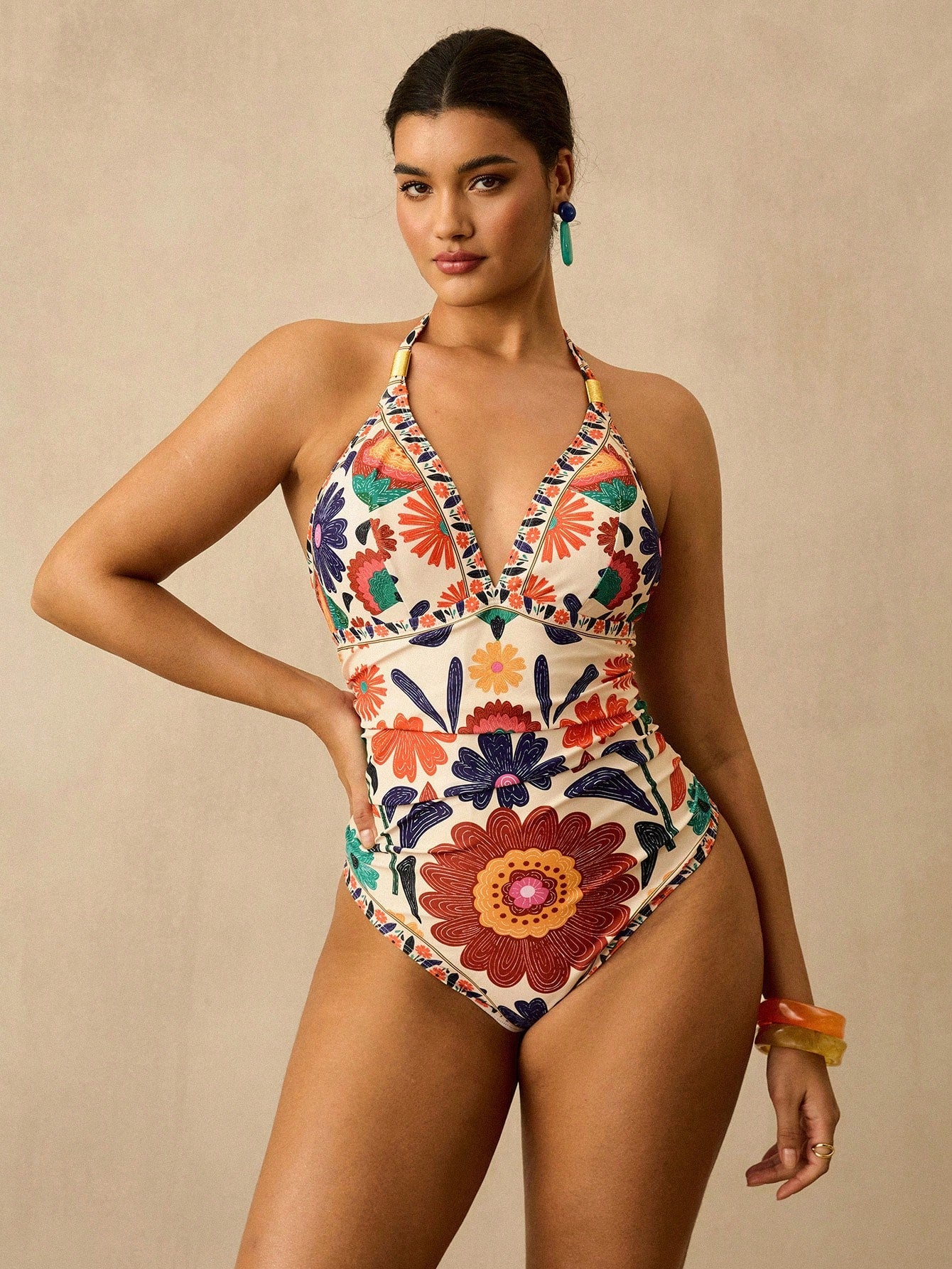 Maiô Plus Size Luxo Tropical Ísis