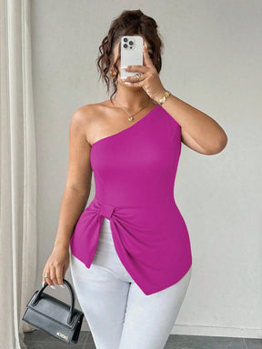 Blusa Um Ombro Plus Size Harper