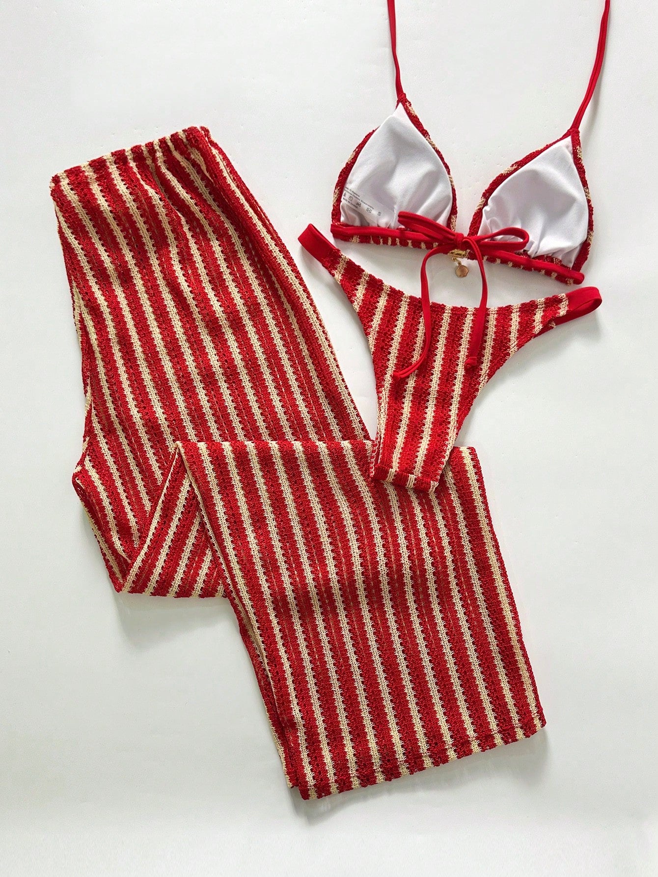 Conjunto Biquíni Tricô 3 Peças Mia