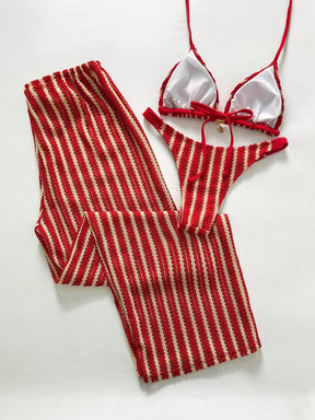 Conjunto Biquíni Tricô 3 Peças Mia