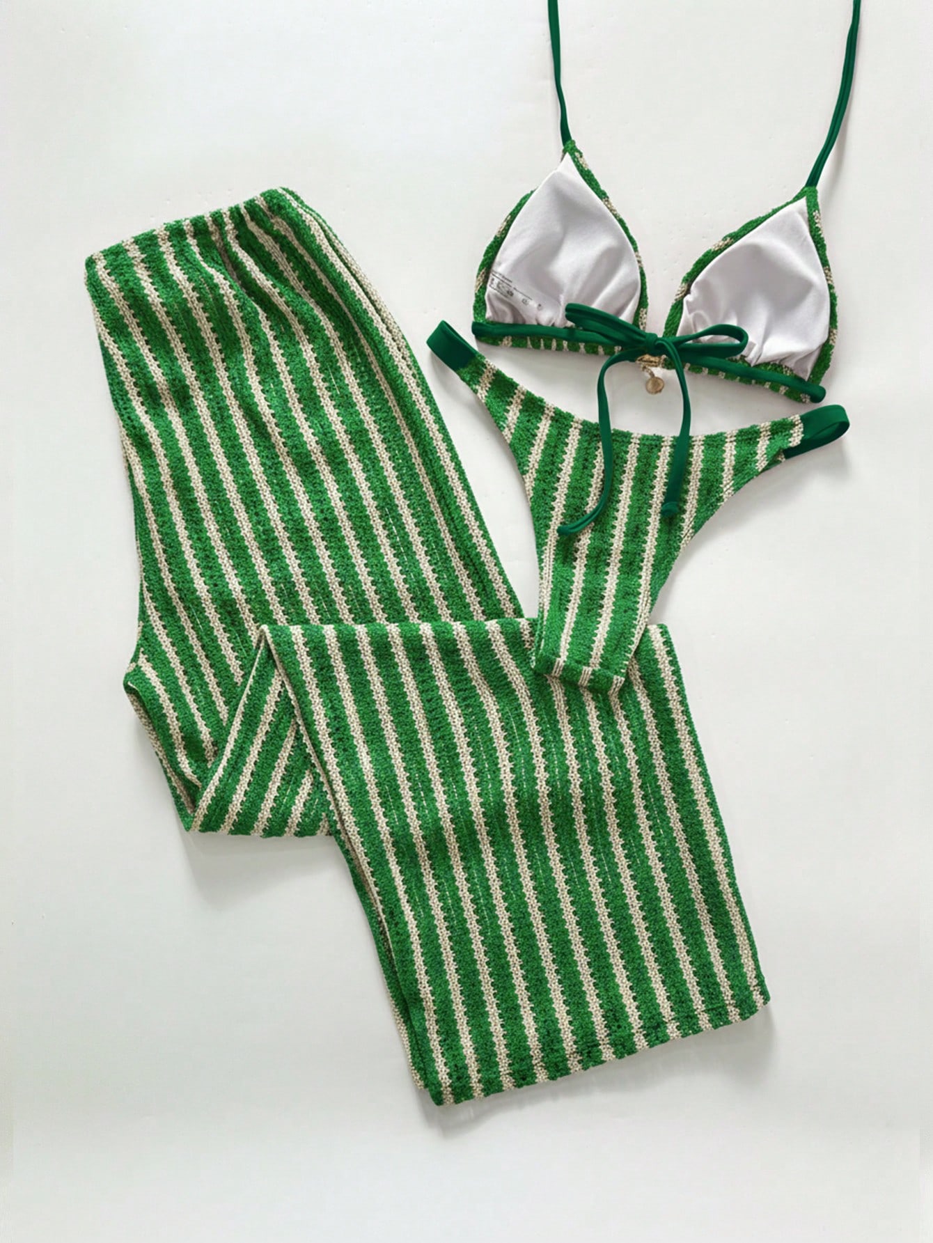 Conjunto Biquíni Tricô 3 Peças Mia