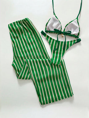 Conjunto Biquíni Tricô 3 Peças Mia
