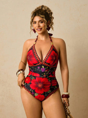 Maiô Plus Size Luxo Tropical Ísis