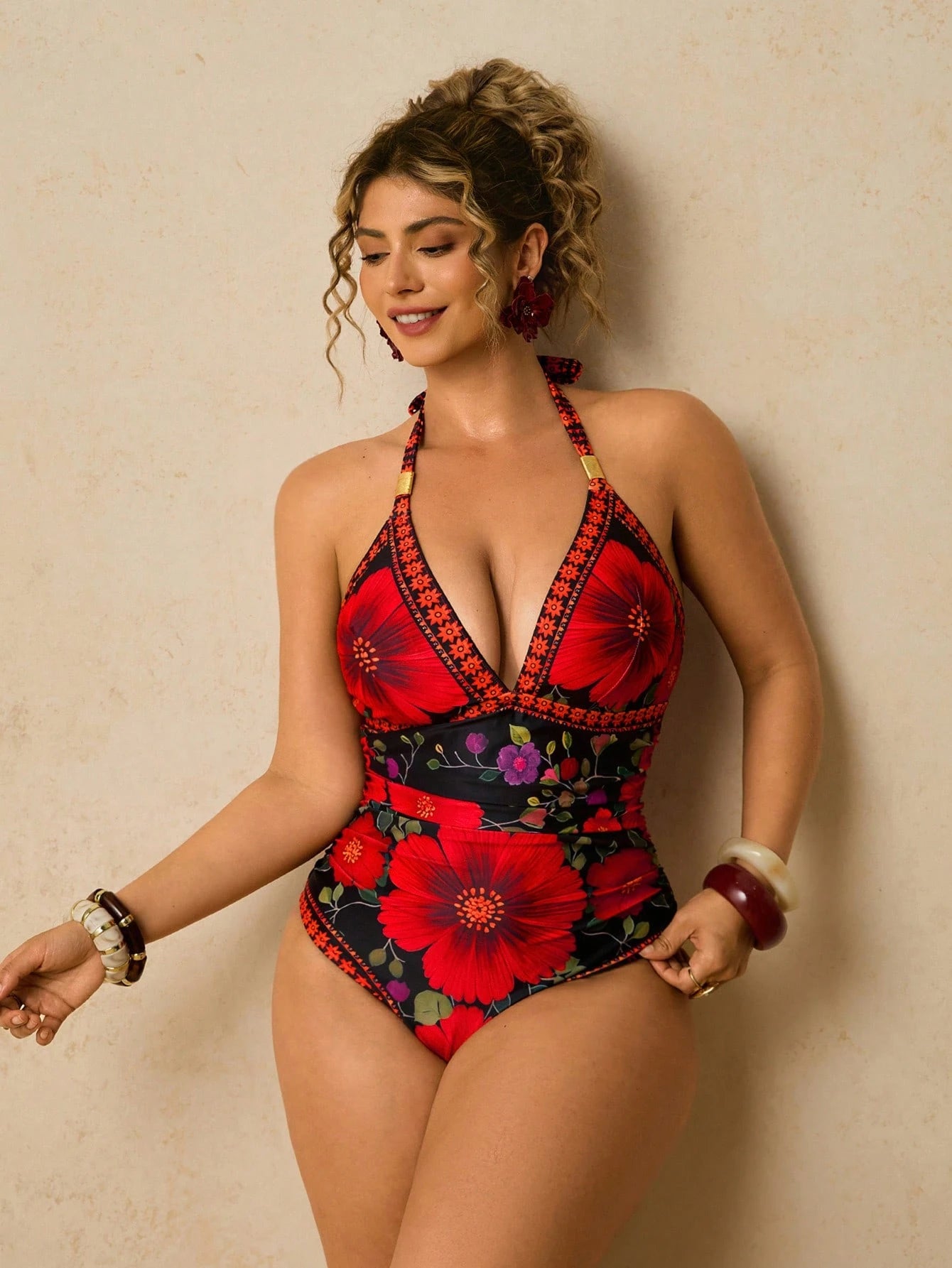 Maiô Plus Size Luxo Tropical Ísis
