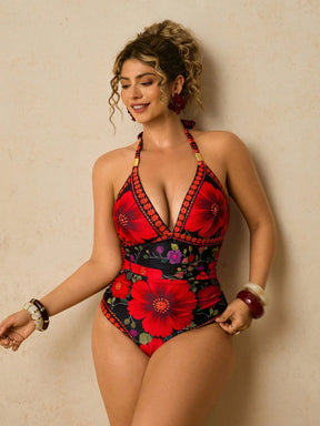 Maiô Plus Size Luxo Tropical Ísis