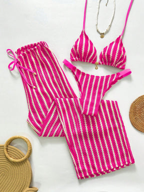 Conjunto Biquíni Tricô 3 Peças Mia