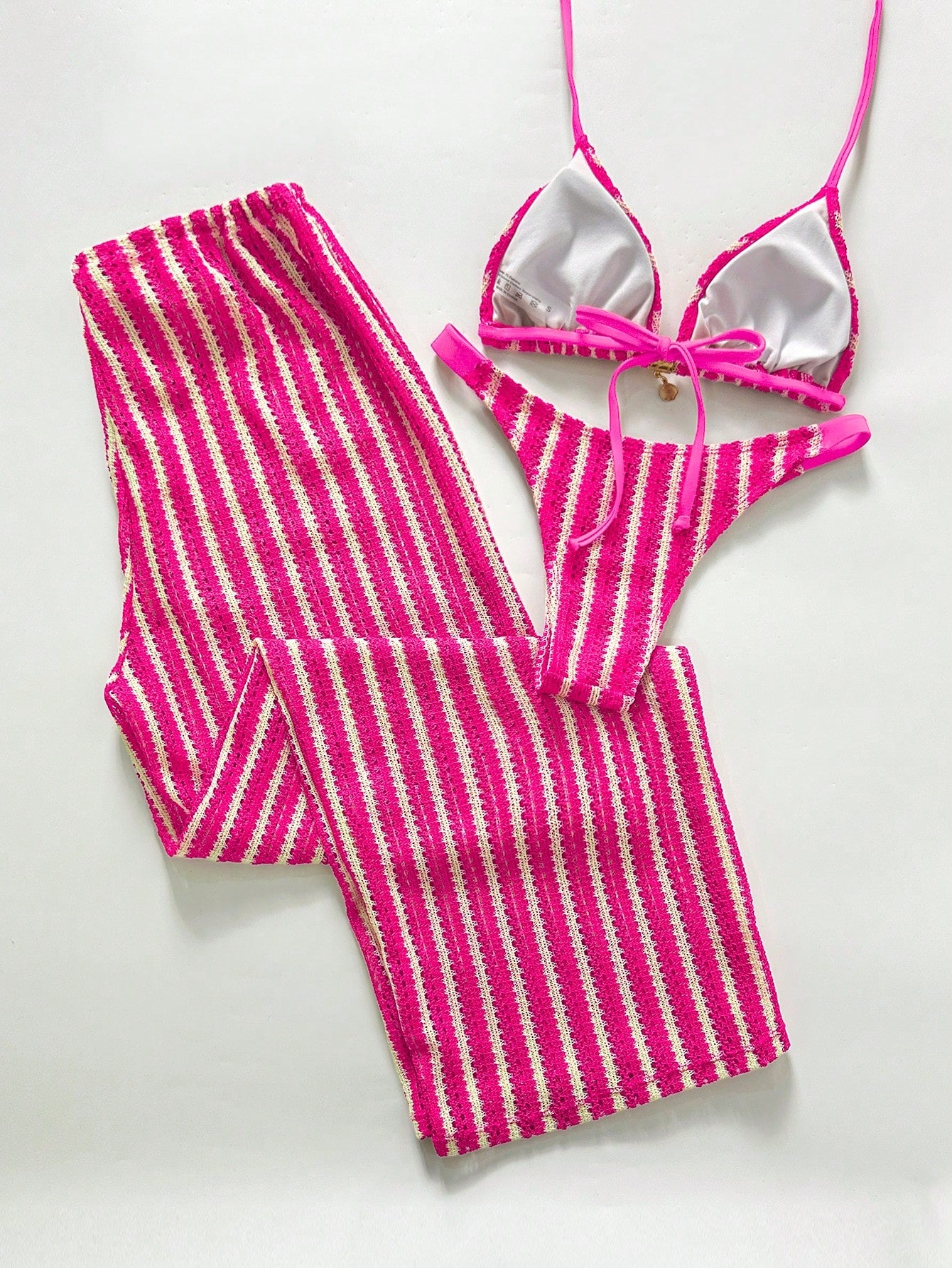 Conjunto Biquíni Tricô 3 Peças Mia