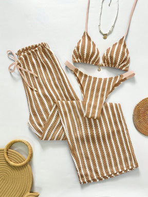 Conjunto Biquíni Tricô 3 Peças Mia