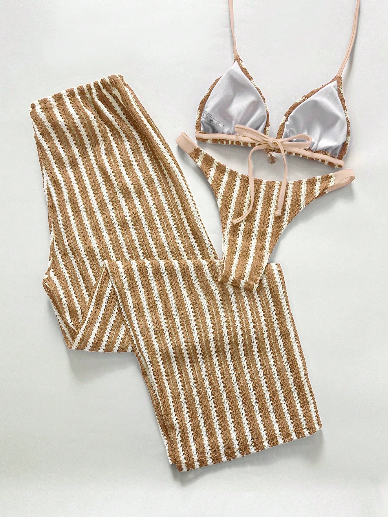 Conjunto Biquíni Tricô 3 Peças Mia