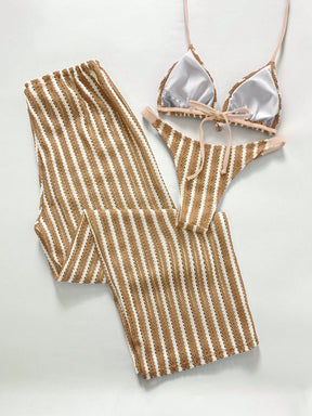 Conjunto Biquíni Tricô 3 Peças Mia