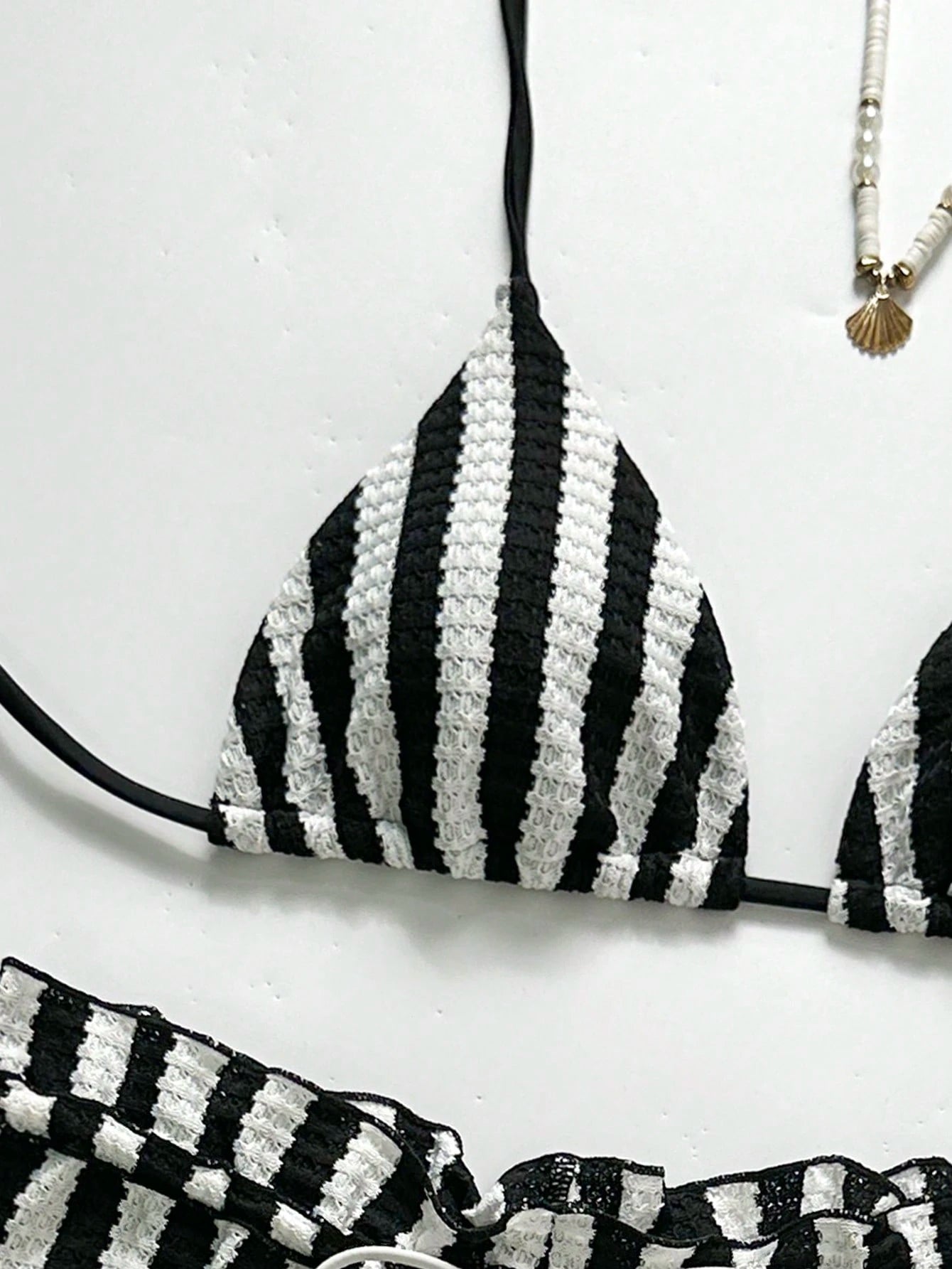 Conjunto Biquíni 3 Peças Tricô Resort