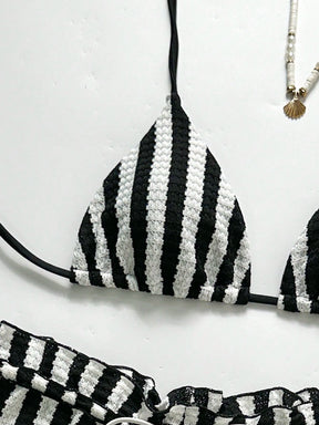 Conjunto Biquíni 3 Peças Tricô Resort