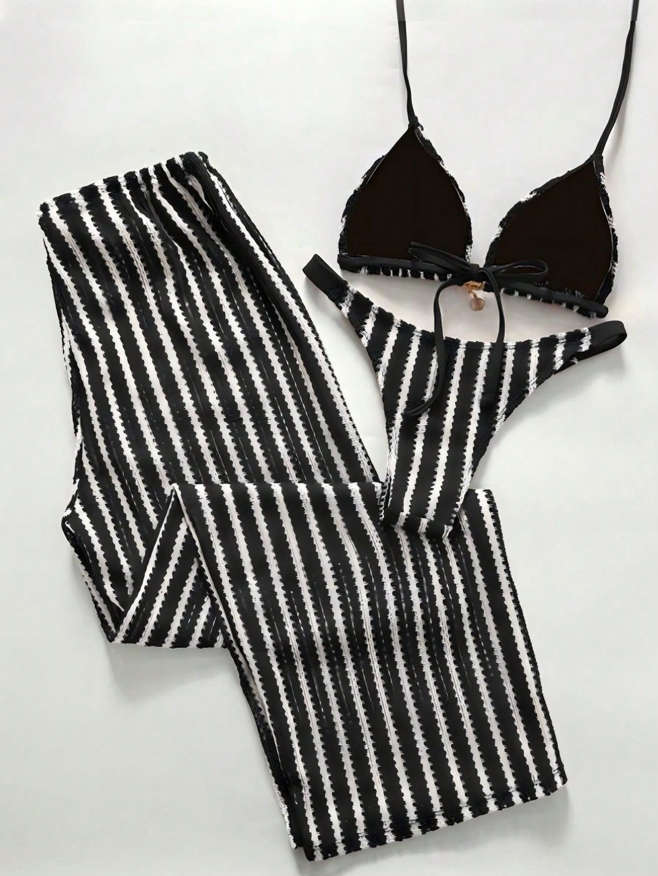 Conjunto Biquíni Tricô 3 Peças Mia