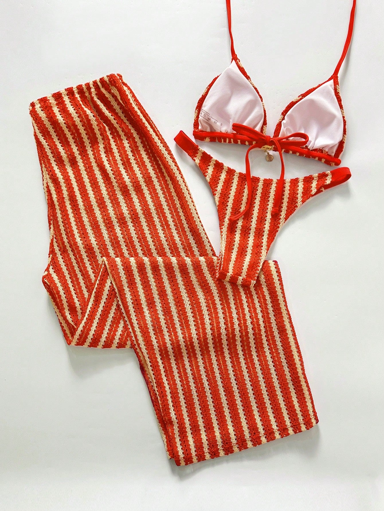 Conjunto Biquíni Tricô 3 Peças Mia