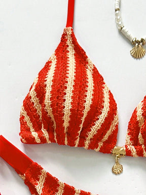 Conjunto Biquíni Tricô 3 Peças Mia