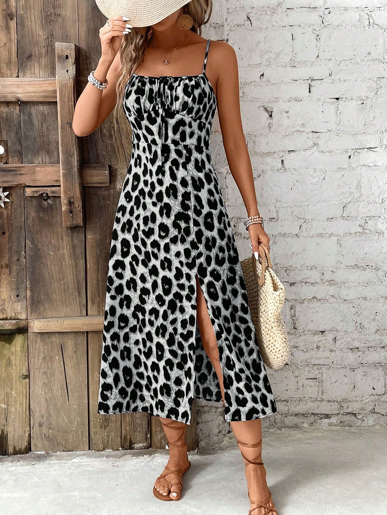 Vestido Longo Leopardo Iza