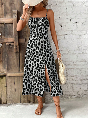 Vestido Longo Leopardo Iza